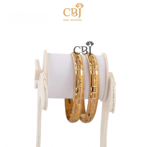 light weight gold broad bangles