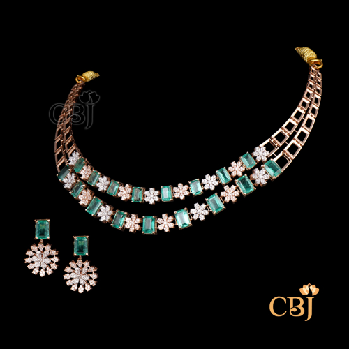  Necklace Light Weight 18Kt Cz 2