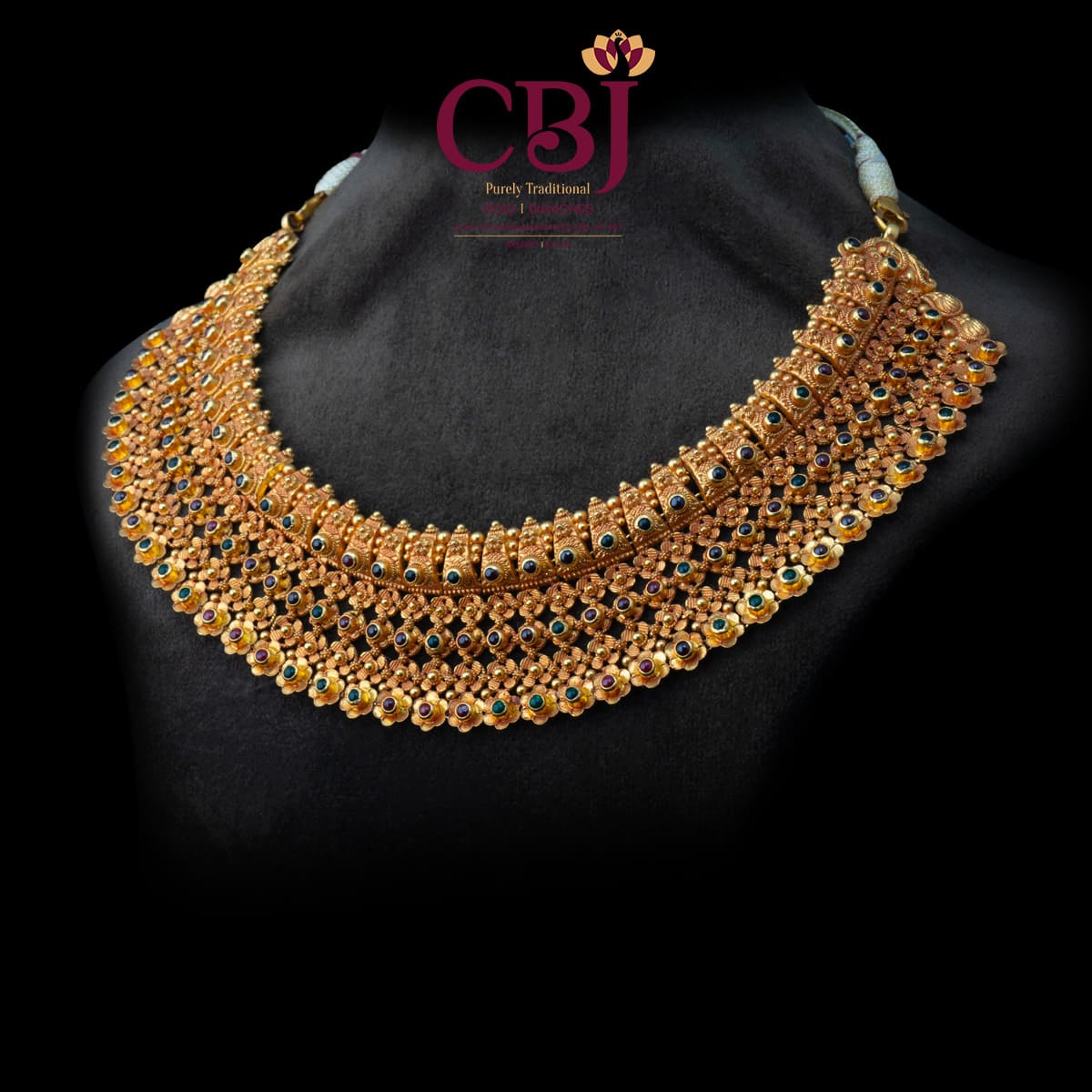 antique gold link necklace chain