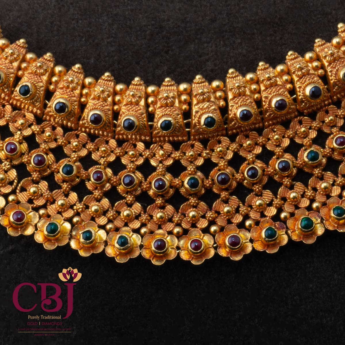 antique gold link necklace chain