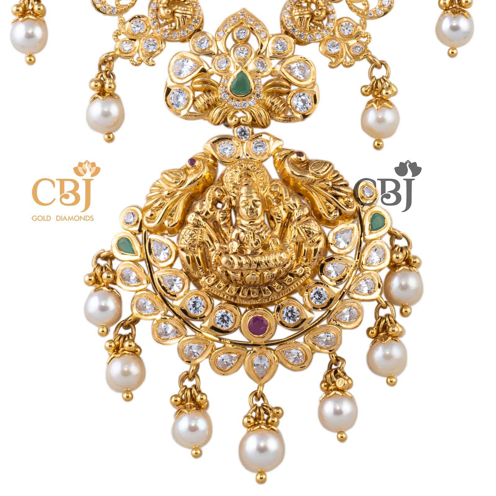 simple pearl chain designs in gold