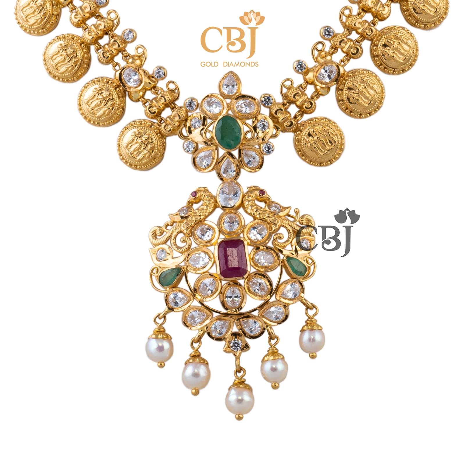 CZ Pachi Necklace featuring Sita Ram kasu