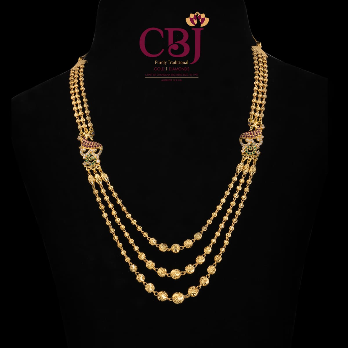 Buy Latest Collection Stylish Gold Ball Chain Necklace Design with Pendant  for Girls