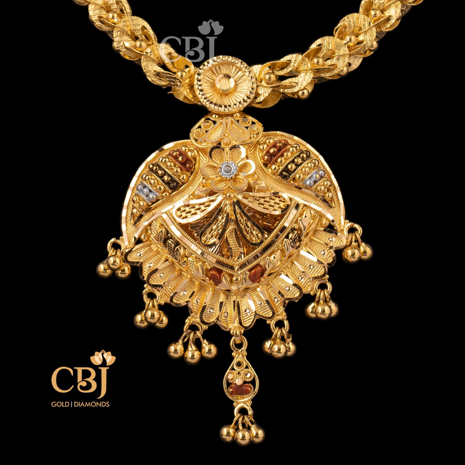 gold plain necklace designs