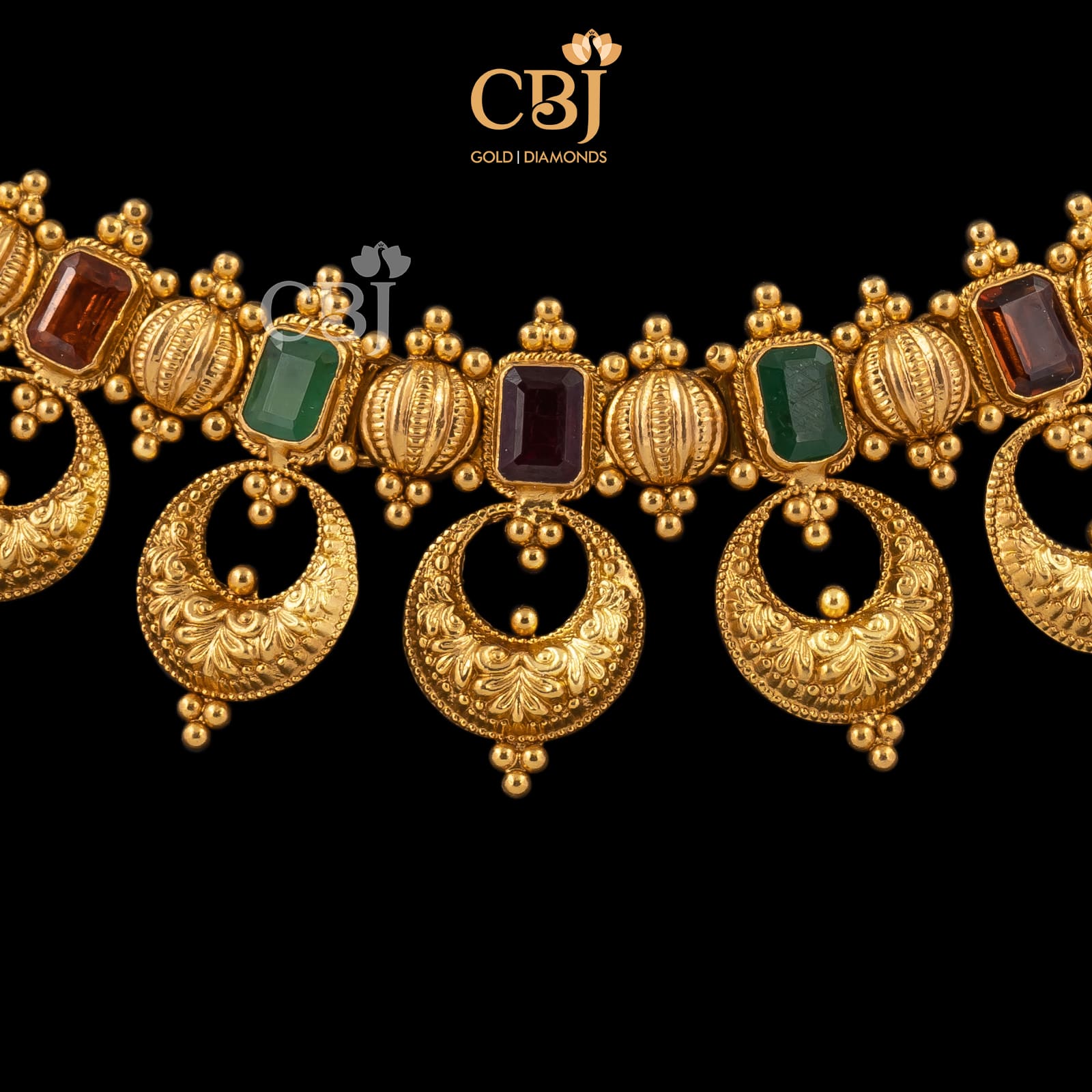 navaratna necklace gold