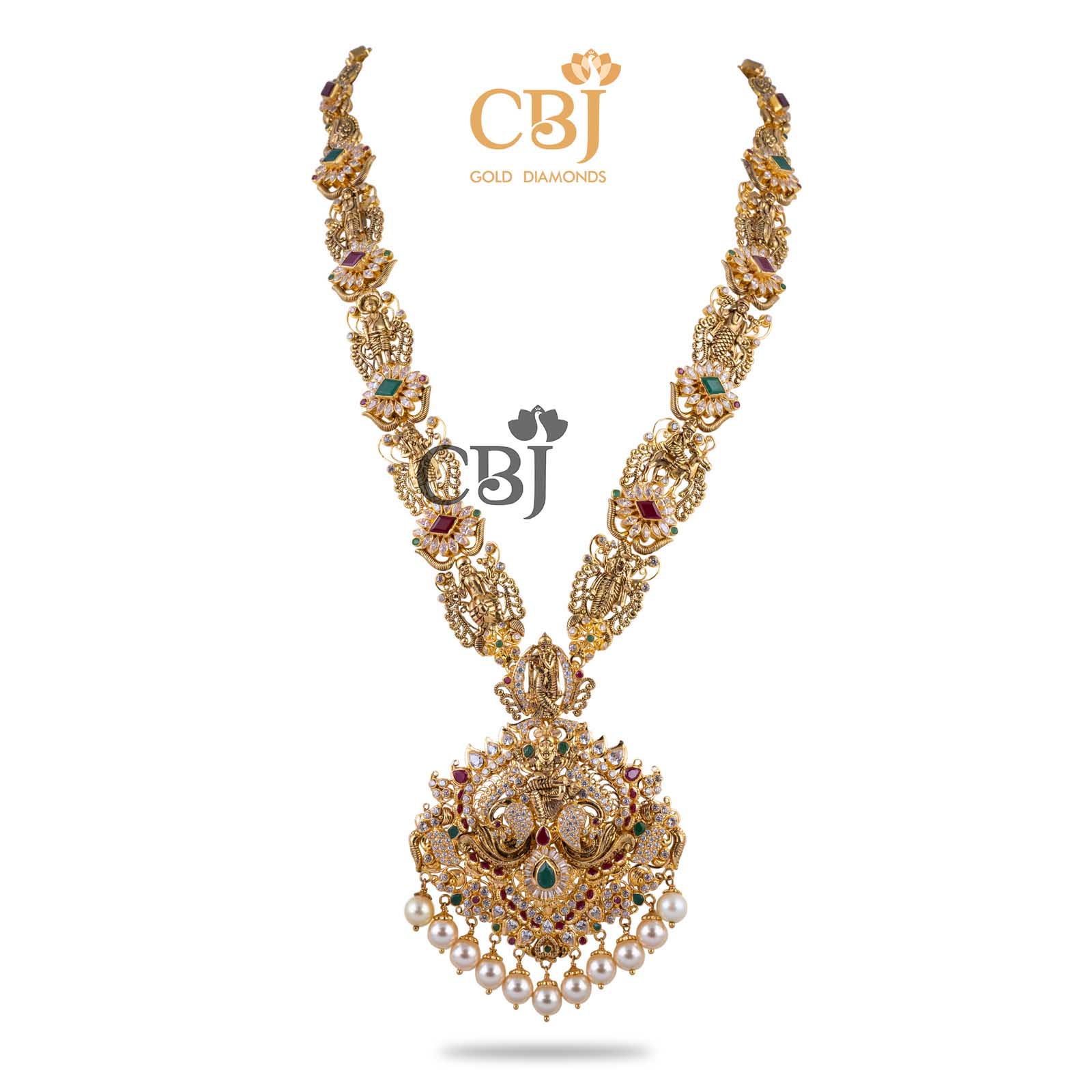 Dashavataram Haram Studded With CZ's
