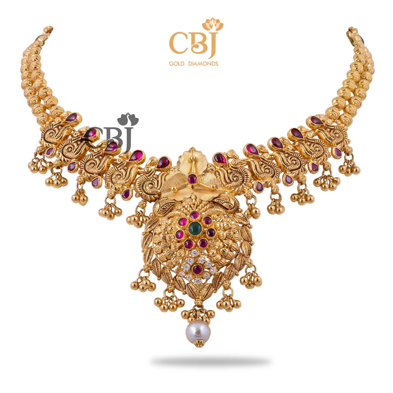 antique gold kundan necklace