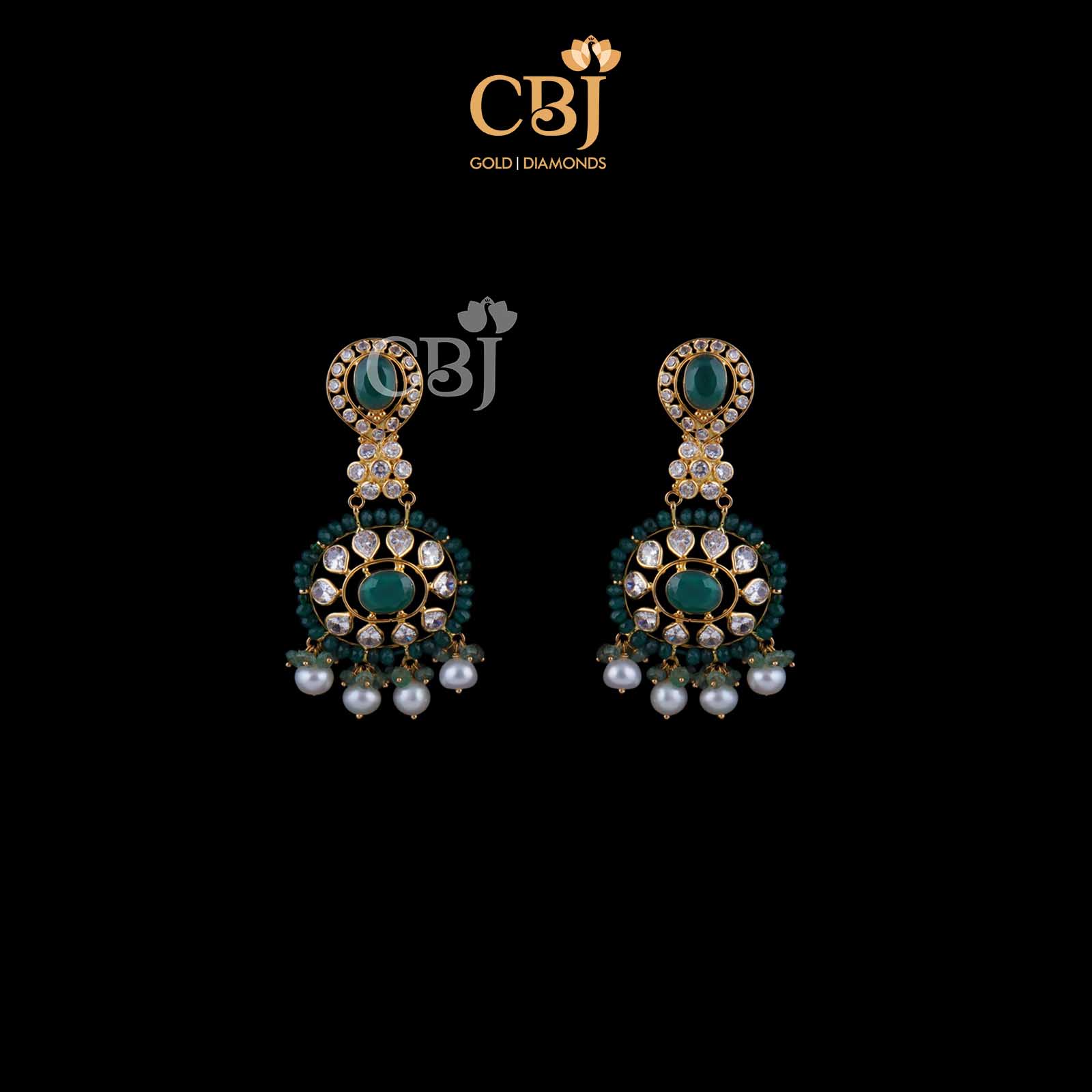 dulhan green bridal jewellery set