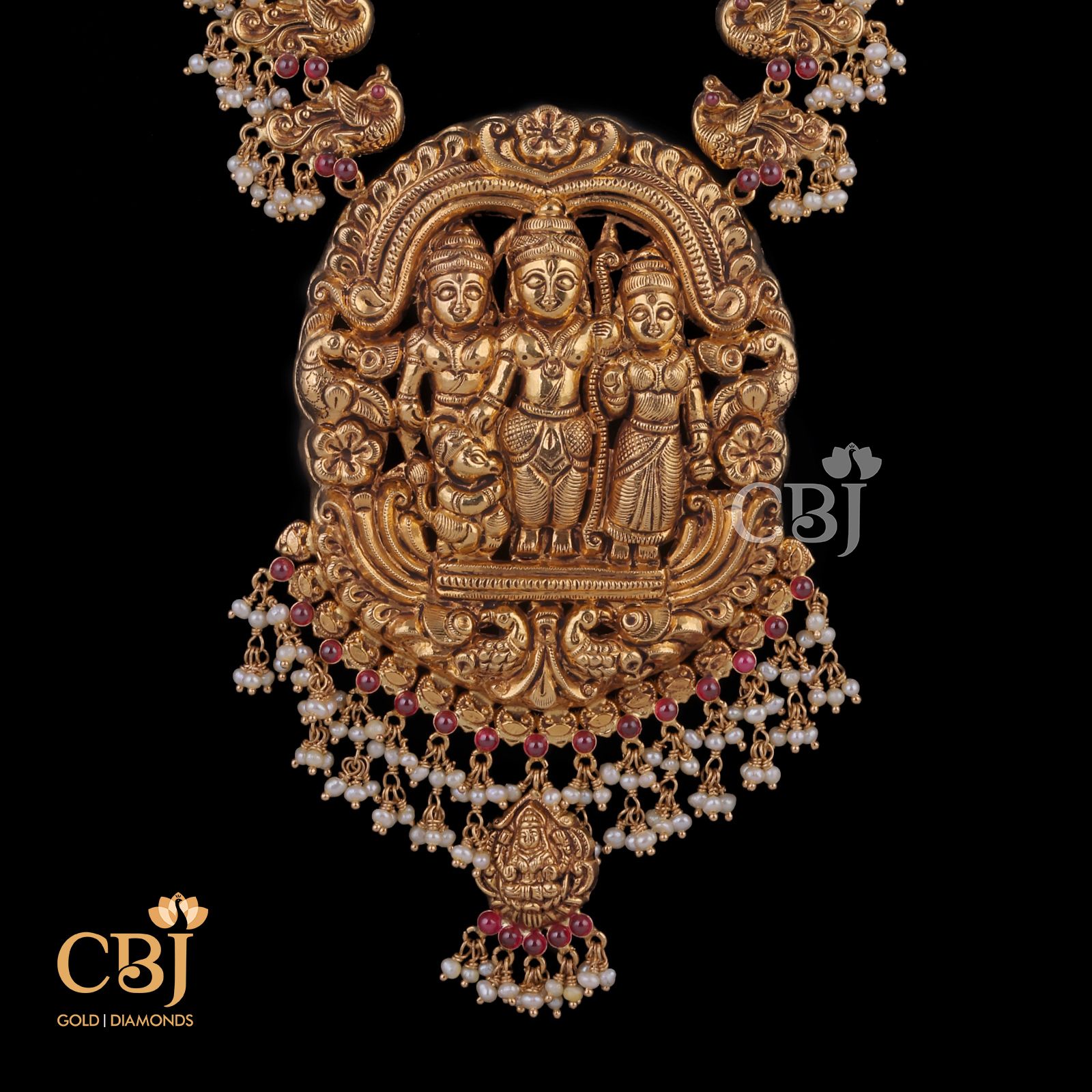 Intricately Carved Antique Sita Ram Haram