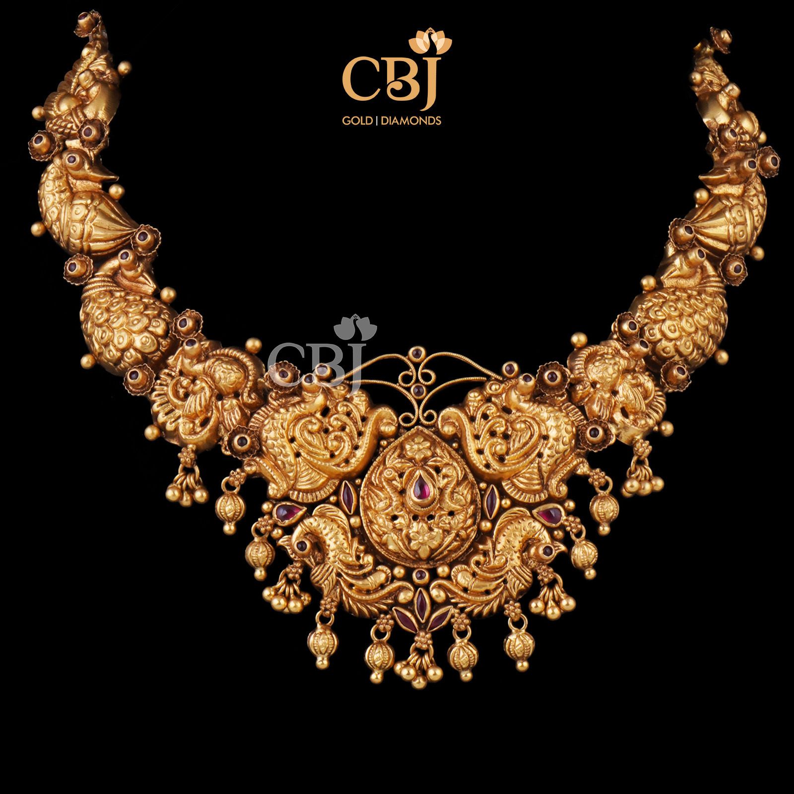light weight antique gold necklace