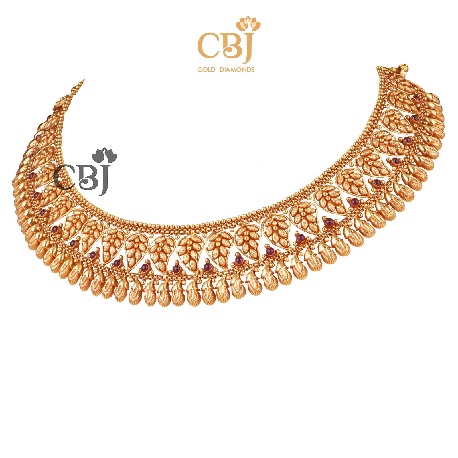 simple antique gold choker necklace