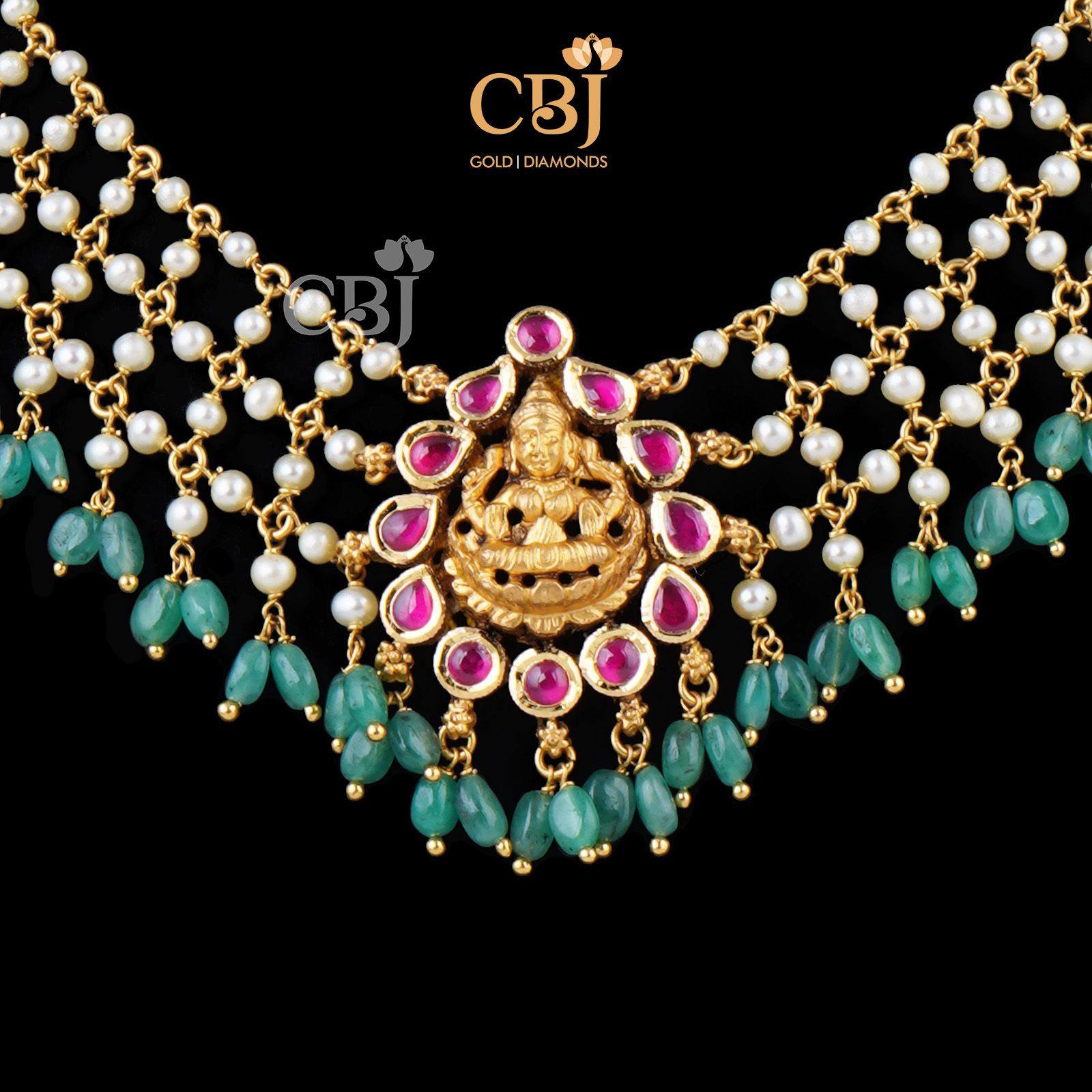 gold jali necklace