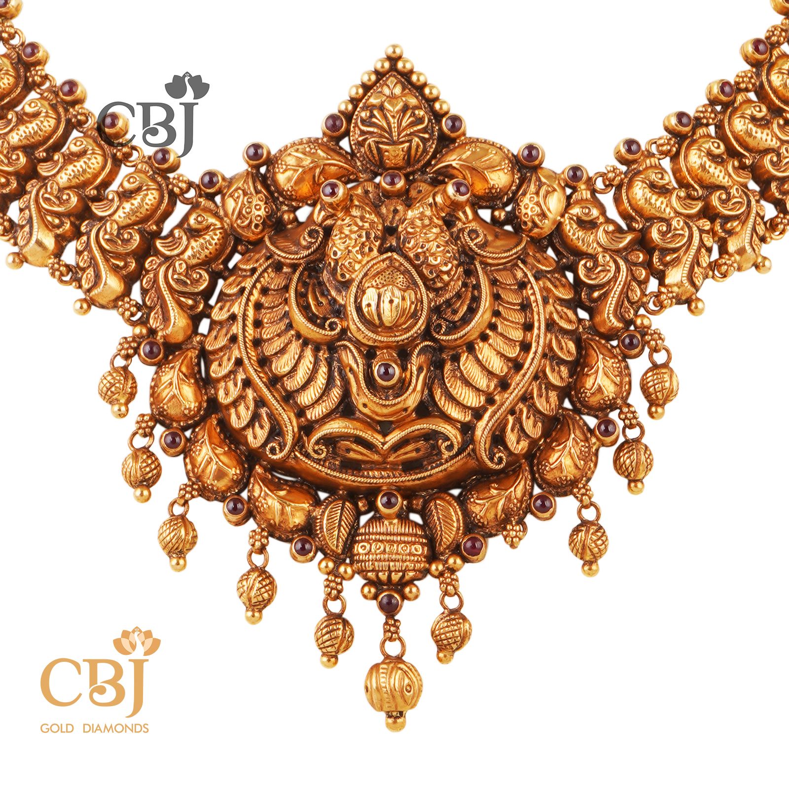 antique short gold necklace