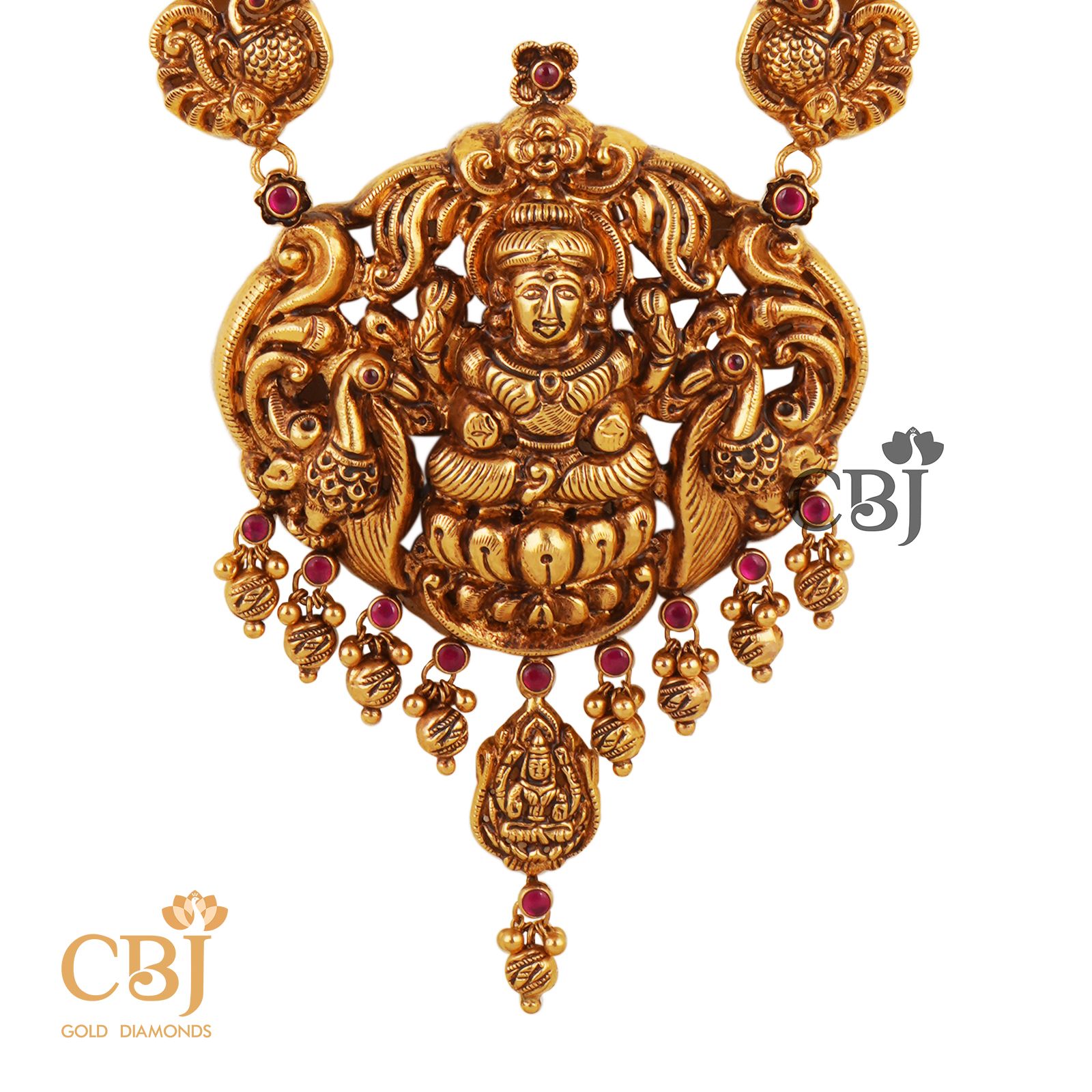 antique gold peacock haram