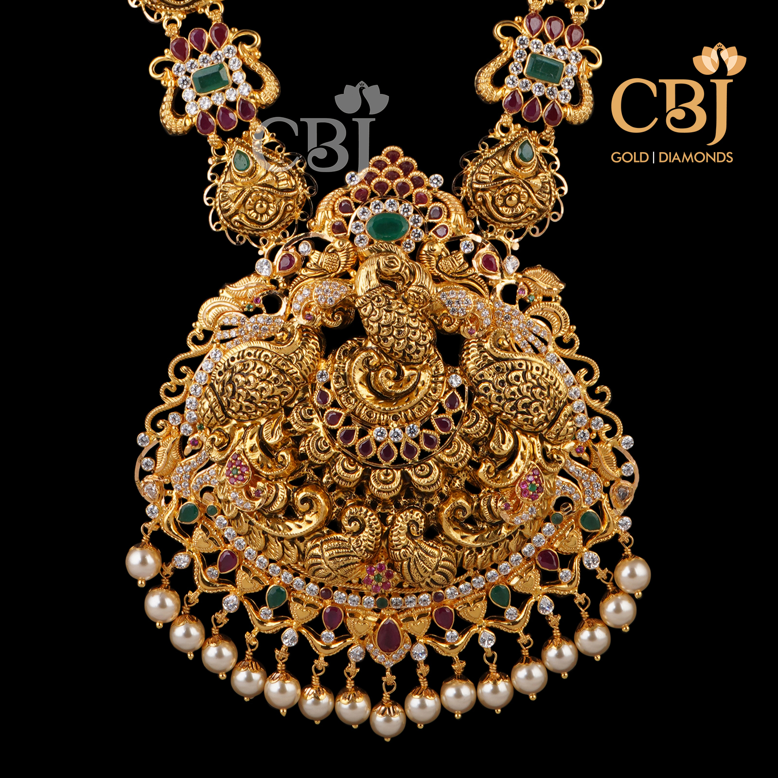 Peacock haram long haram semi long haram ruby emerald haram