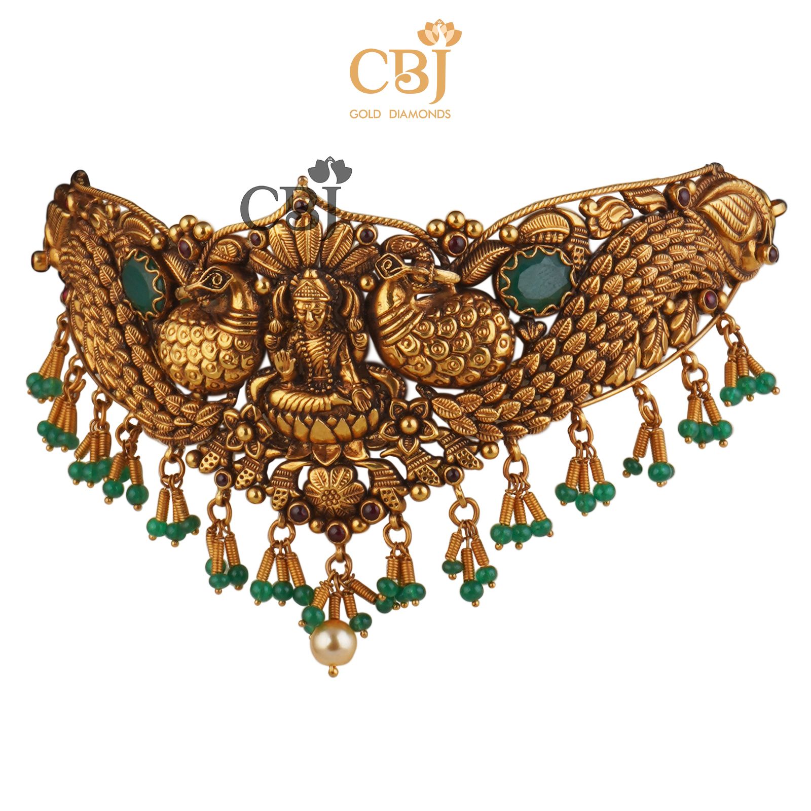It’s the attention to detail that makes this designer peacock nakashi antique choker stand out.