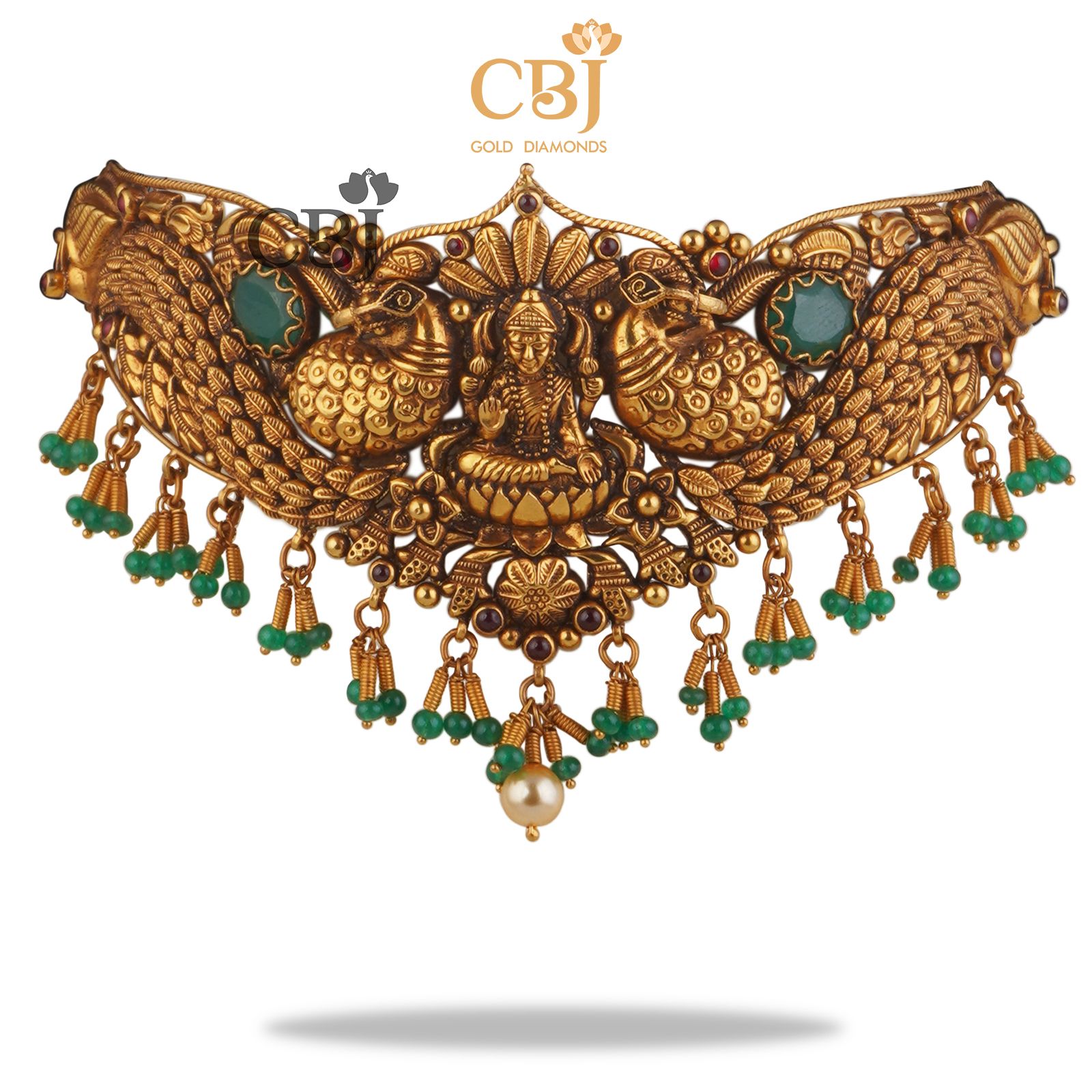It’s the attention to detail that makes this designer peacock nakashi antique choker stand out.