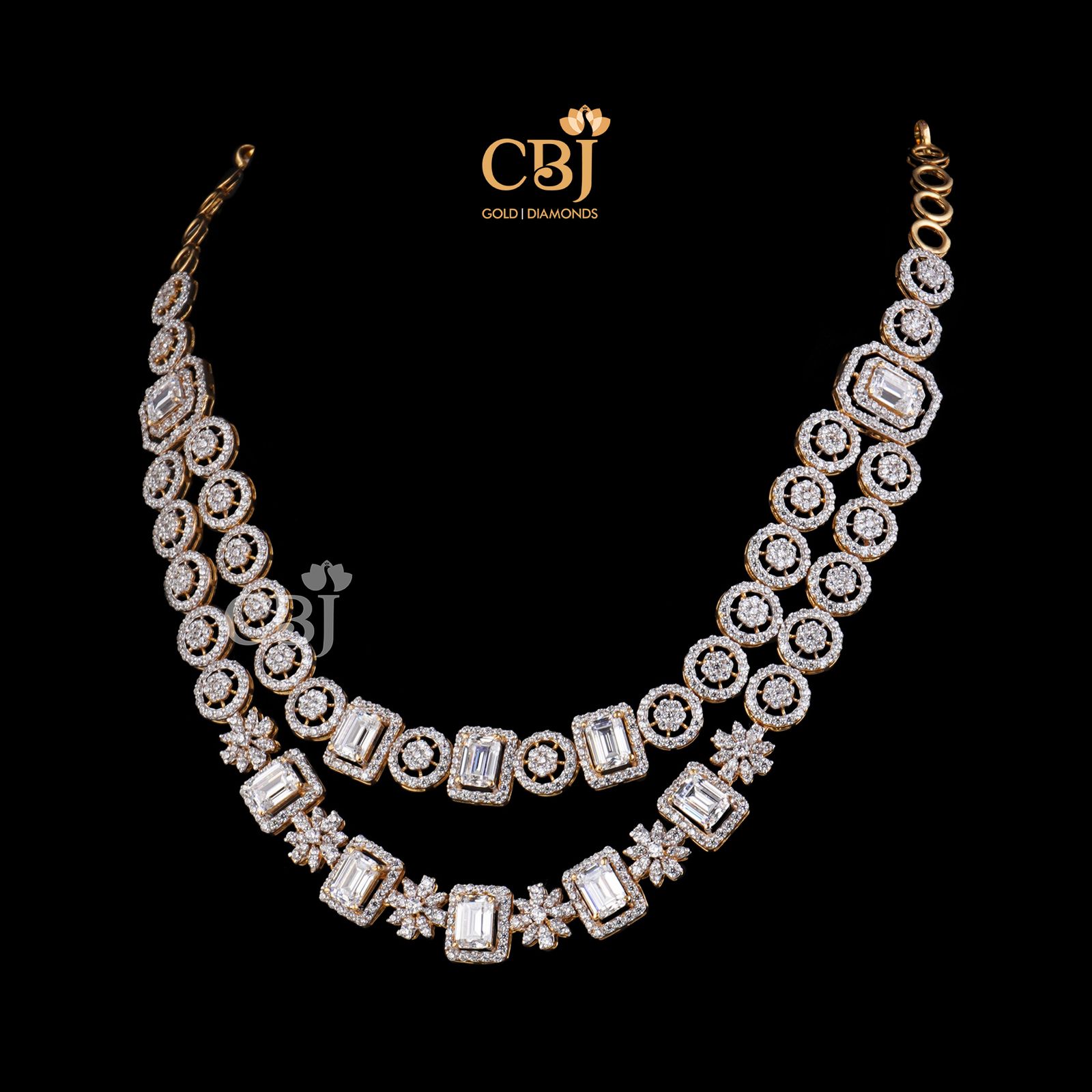 This shimmering 2-Step CZ Necklace makes for a perfect casual wear