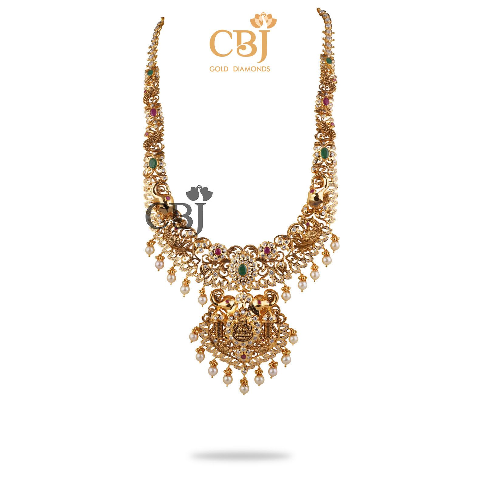 A classic CZ pachi U haram featuring rubies
