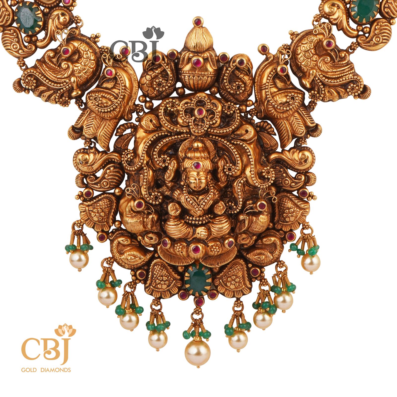 A grand Mahalakshmi Haram designed in Nakashi workmanship