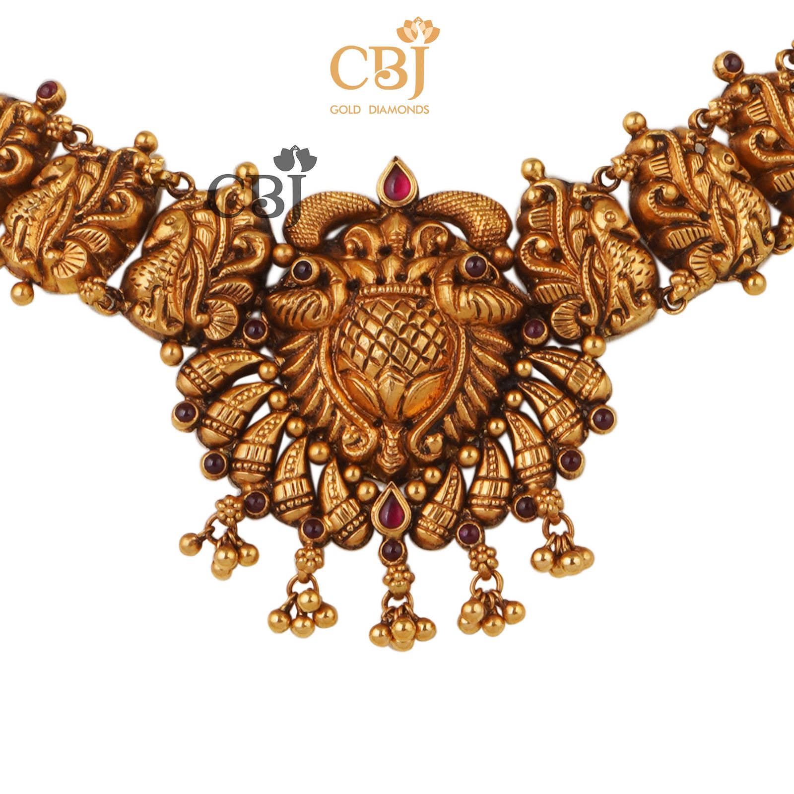 An antique nakashi necklace featuring a traditional design in perfect symmetry.