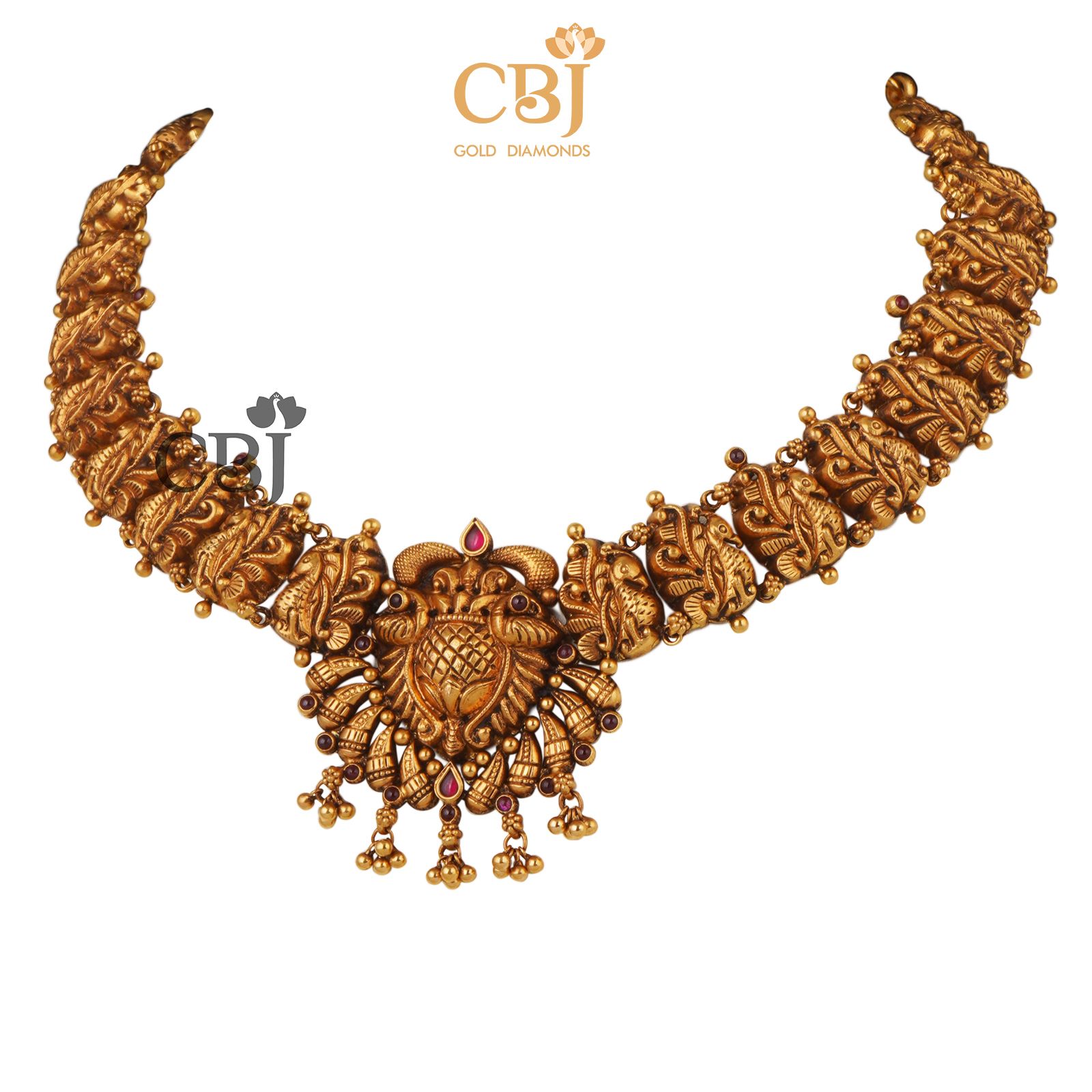 An antique nakashi necklace featuring a traditional design in perfect symmetry.
