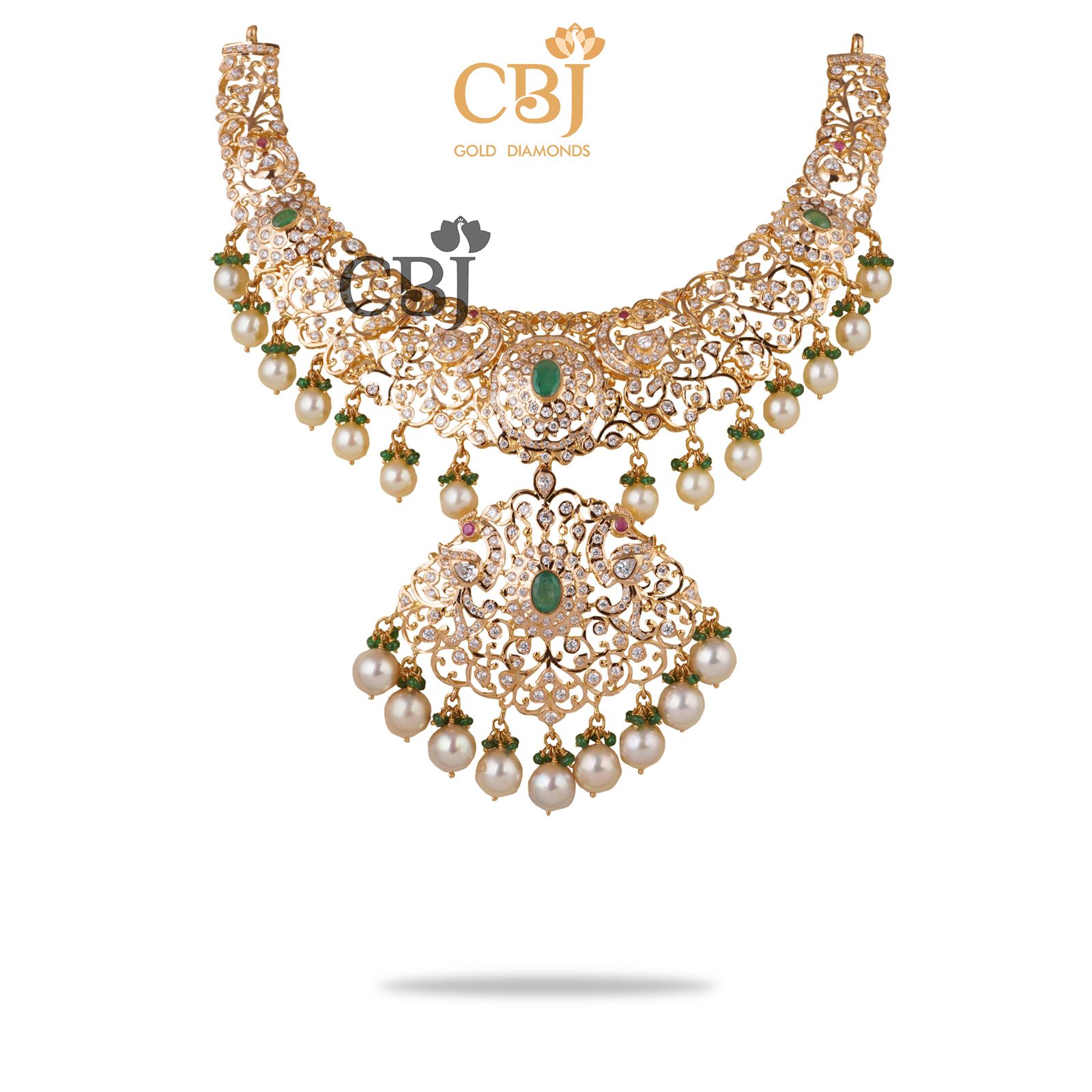 Finest CZ stones assembled together to form a U necklace. A classy statement design.