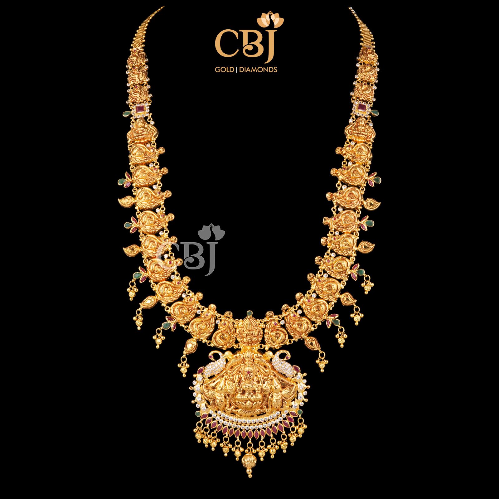 A light weight haram featuring rubies, emeralds and cz's.