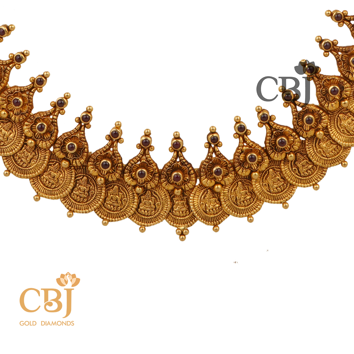 Antique kasumala featuring motifs in ruby potas.