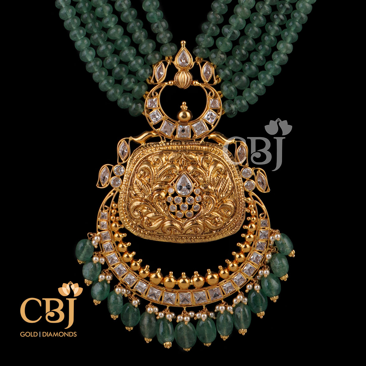 Antique nakashi necklace featuring rubies