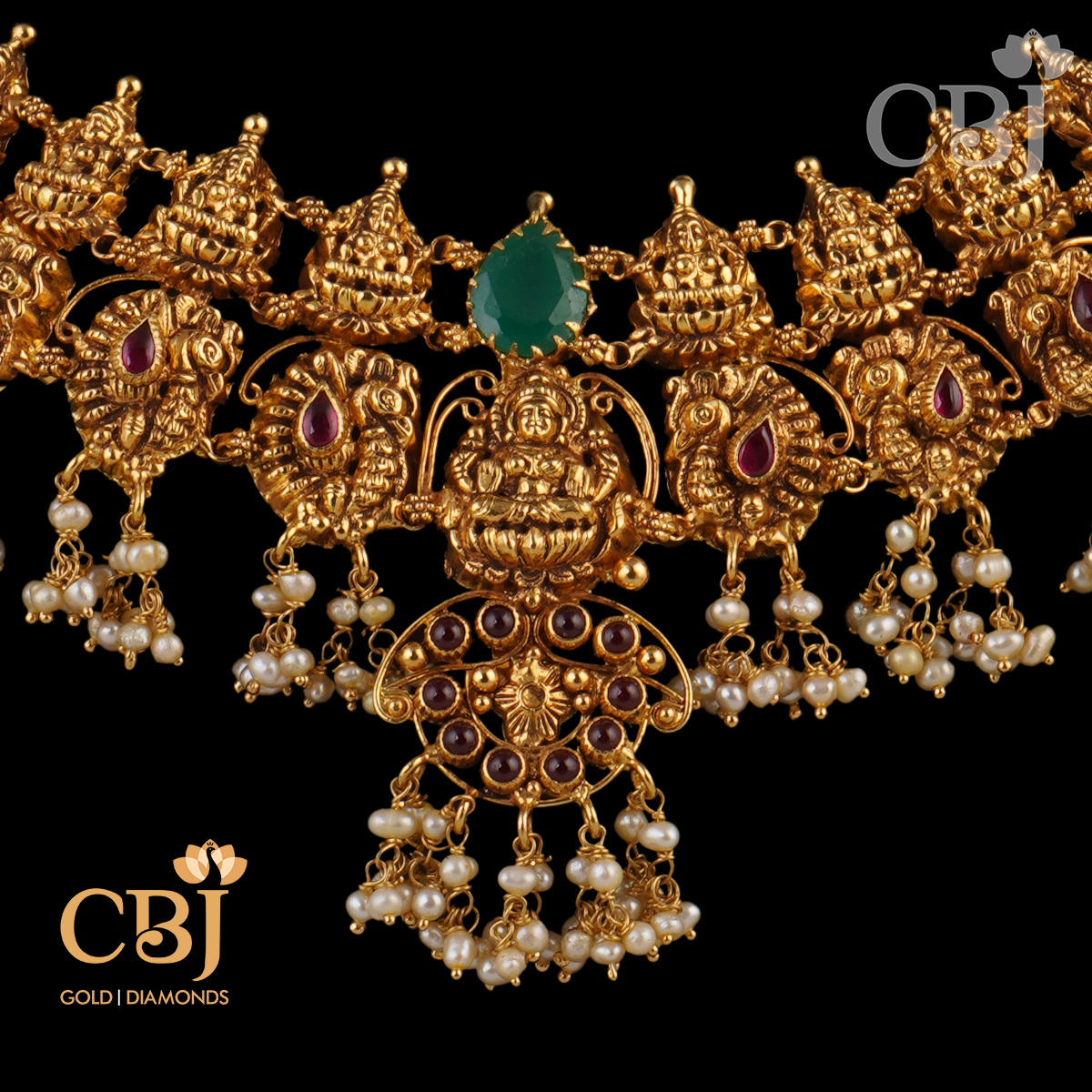 Antique nakashi necklace featuring rubies