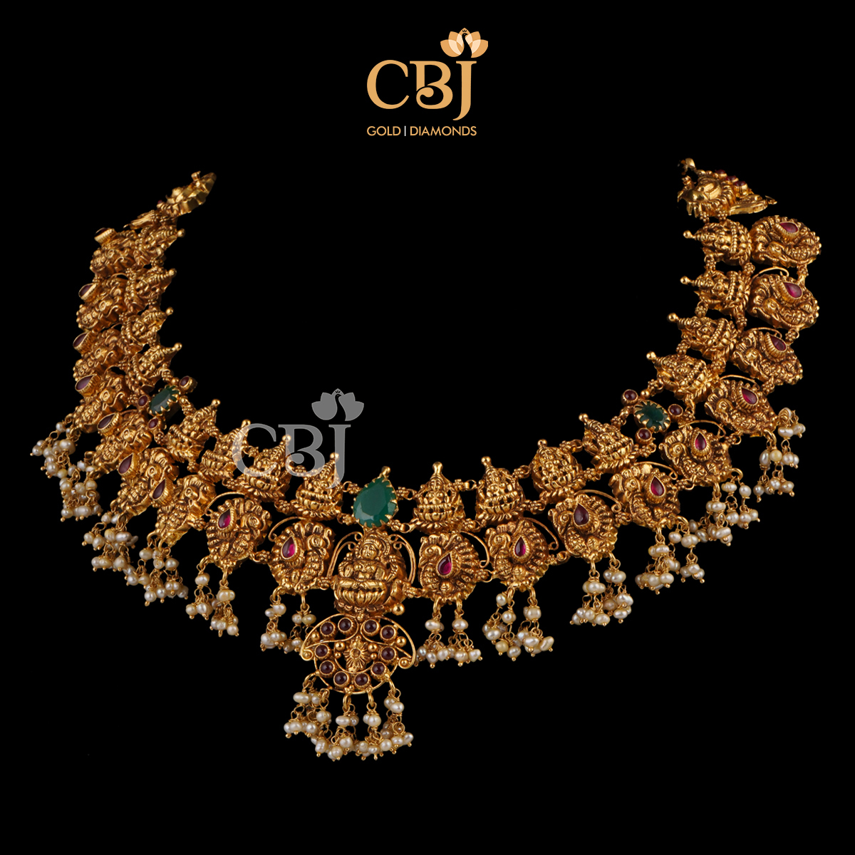 Antique nakashi necklace featuring rubies