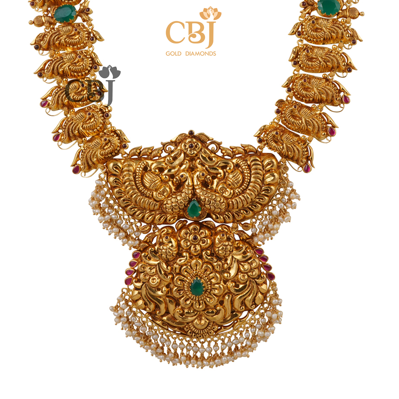 A light weight nakashi haram decorated with rubies