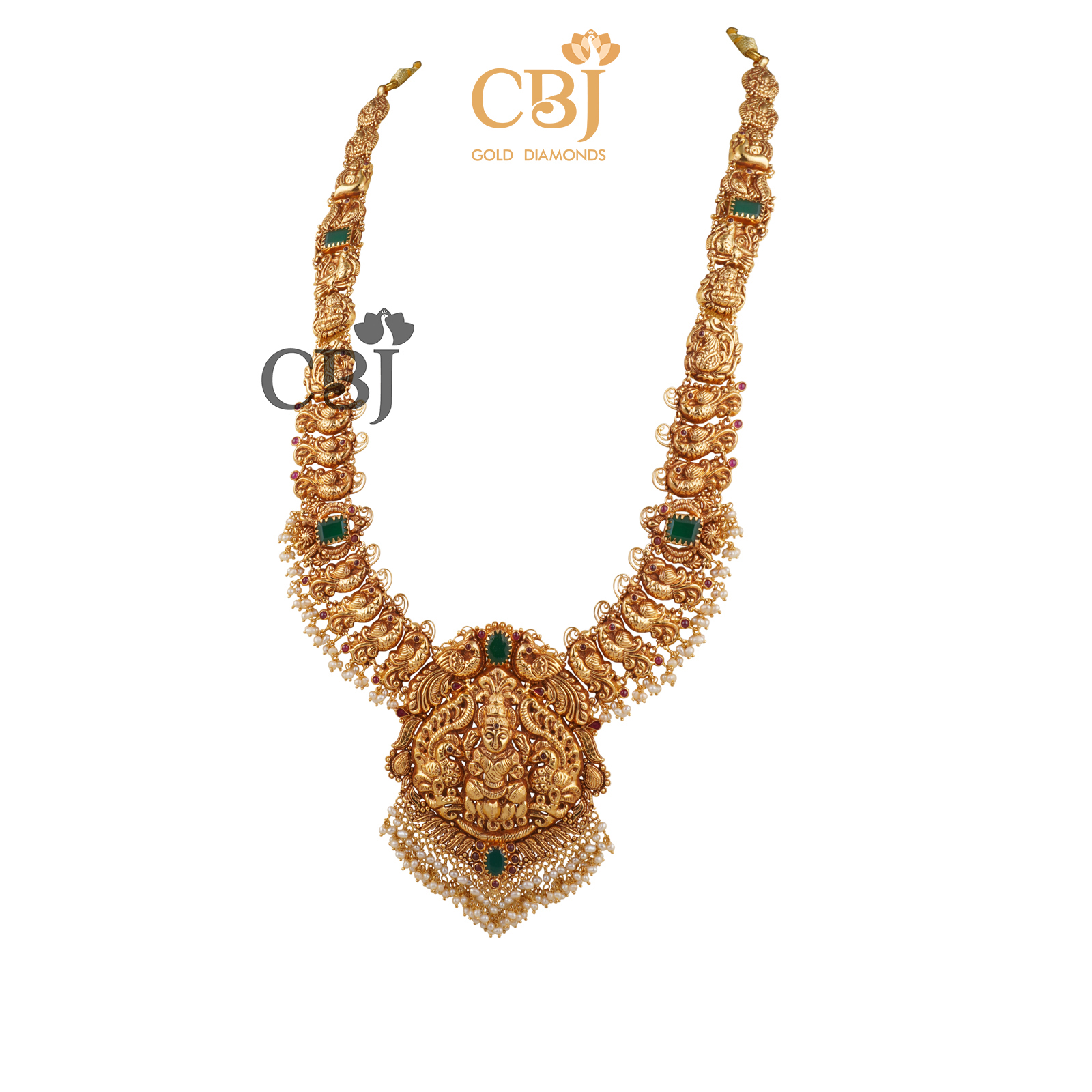 A light weight nakashi U-haram decorated with emerald and micro-pearls.