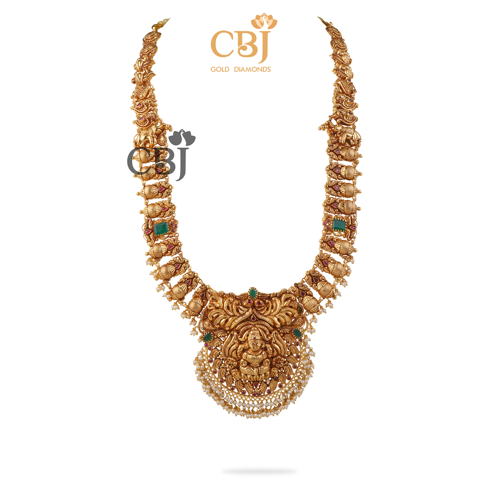 A unique U-haram with micro-pearls and emeralds.