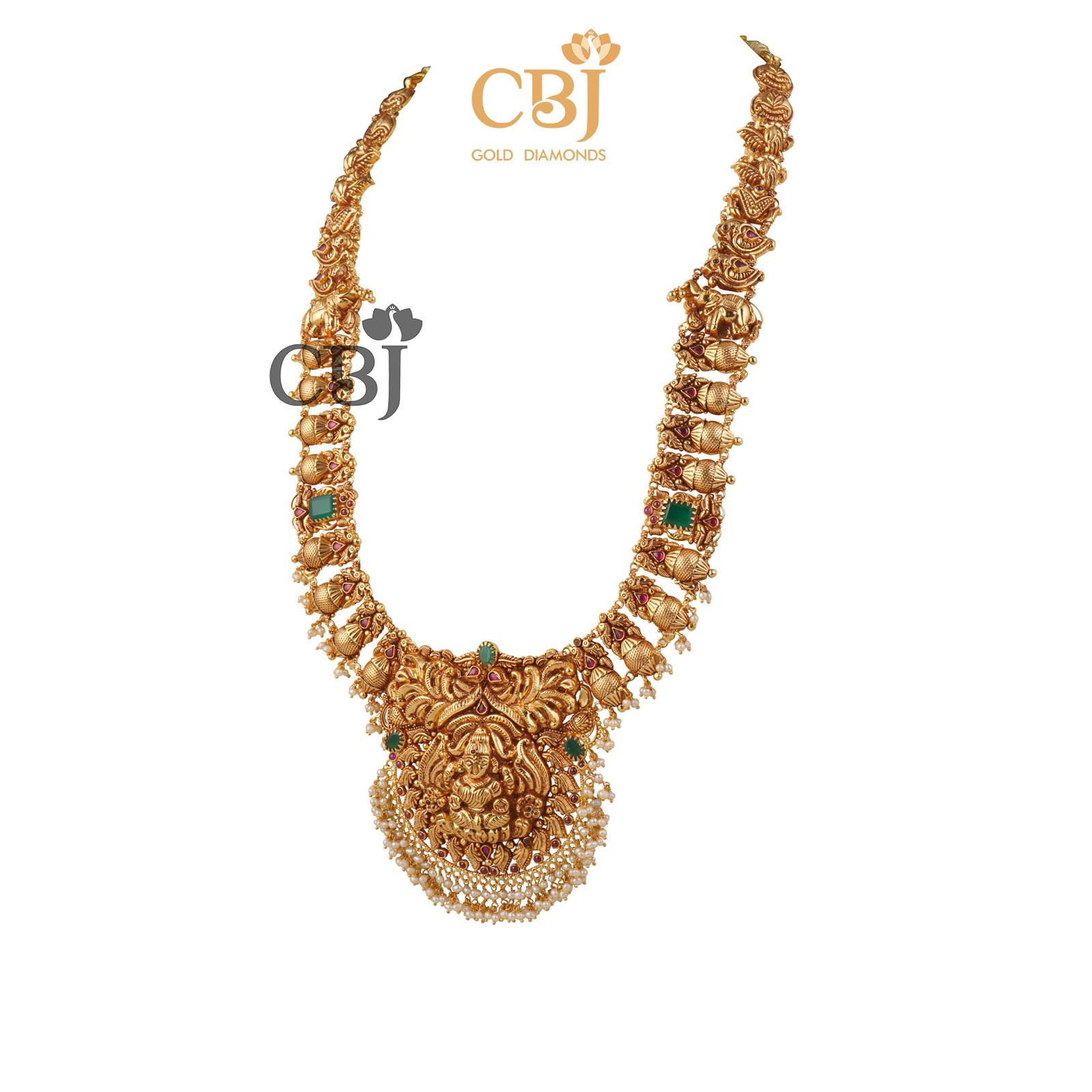 A unique U-haram with micro-pearls and emeralds.