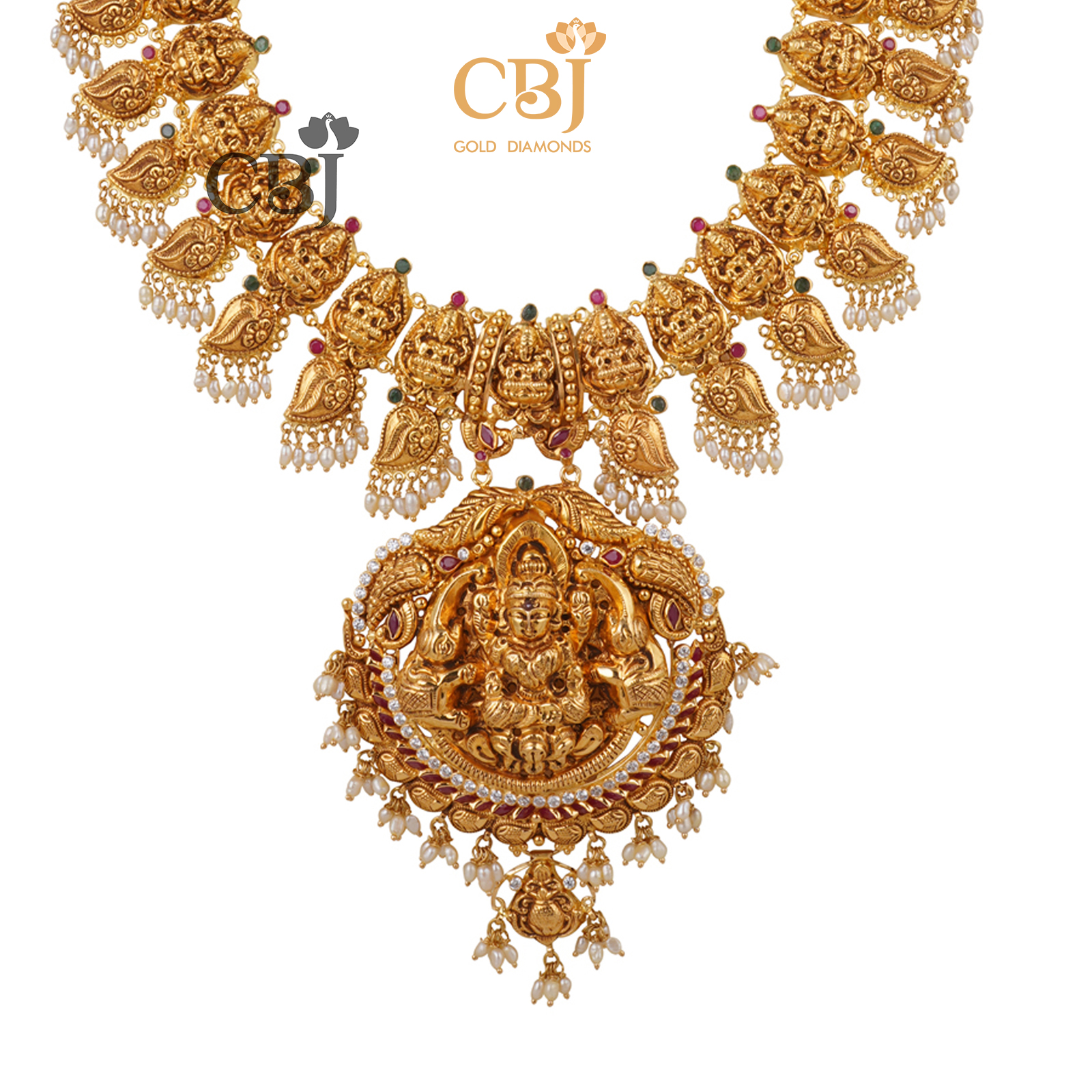 A light weight mango haram decorated with micro-pearls.