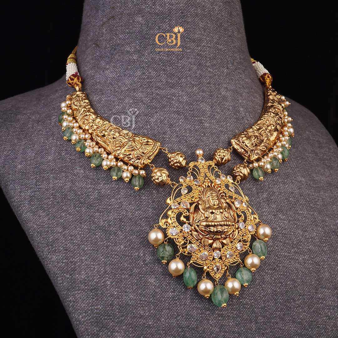 Divine Beauty: Light Weight Lakshmi Kante with CZs