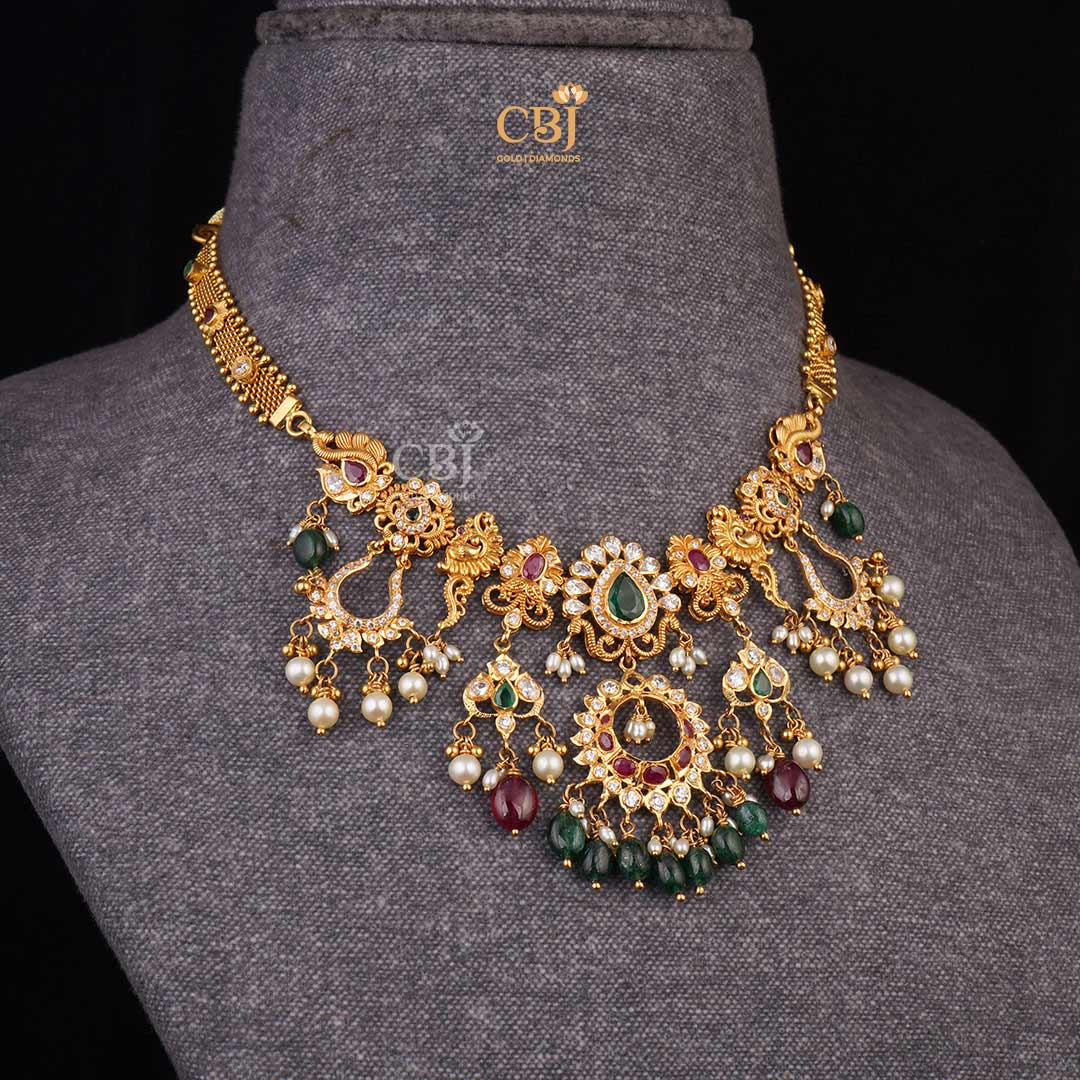 Radiate Glamour: Short Light Weight Necklace with CZs