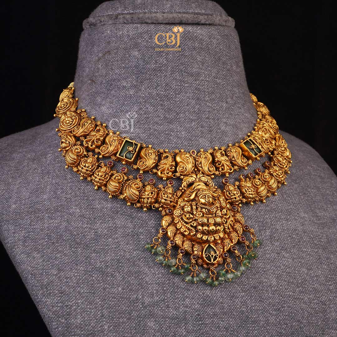 Enraptured by Beauty: Adorn Yourself with the Antique Nakashi Lakshmi Necklace