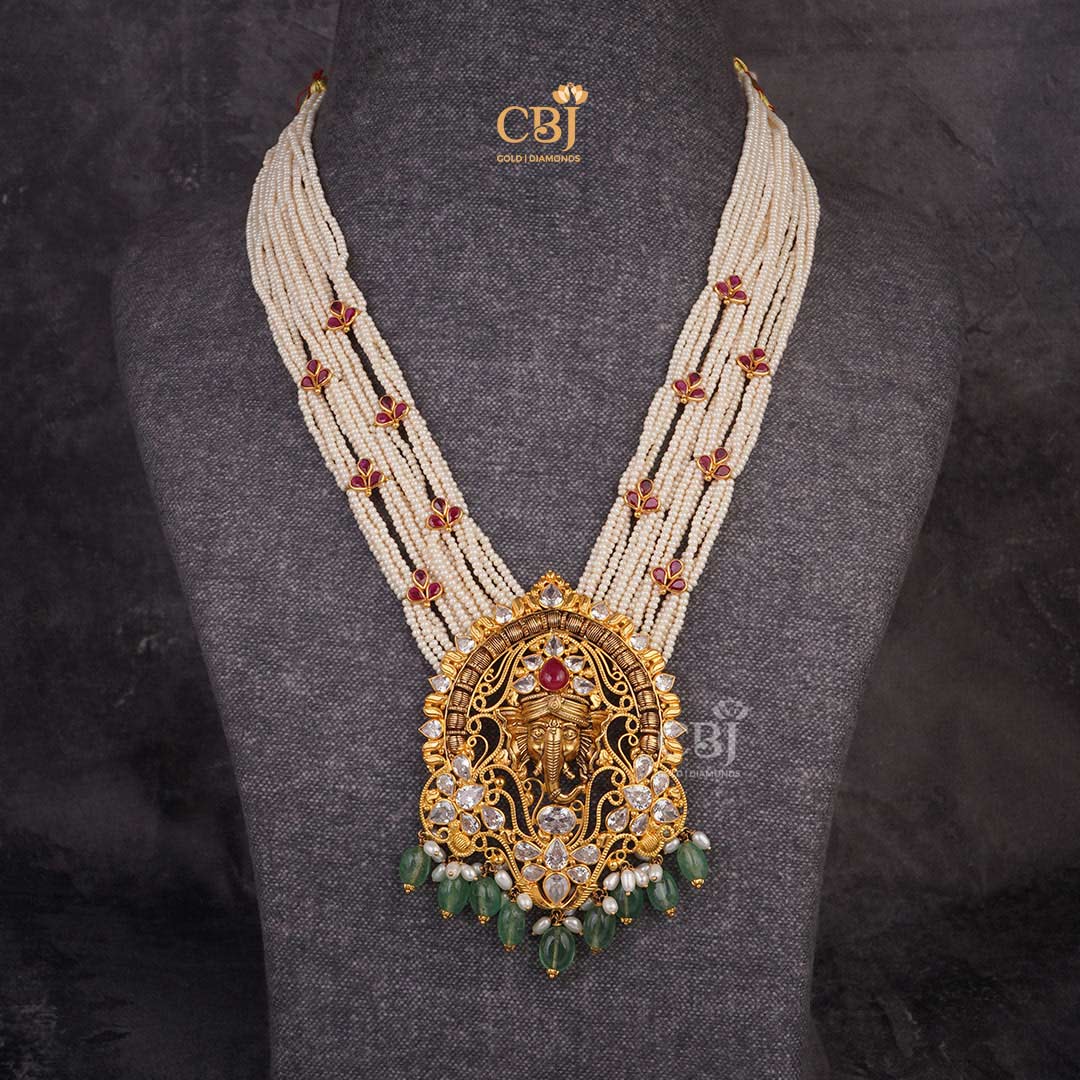 Ganesha's Grace: Channel the Divine Energy with an Ultra-Lightweight Long Beads Haar