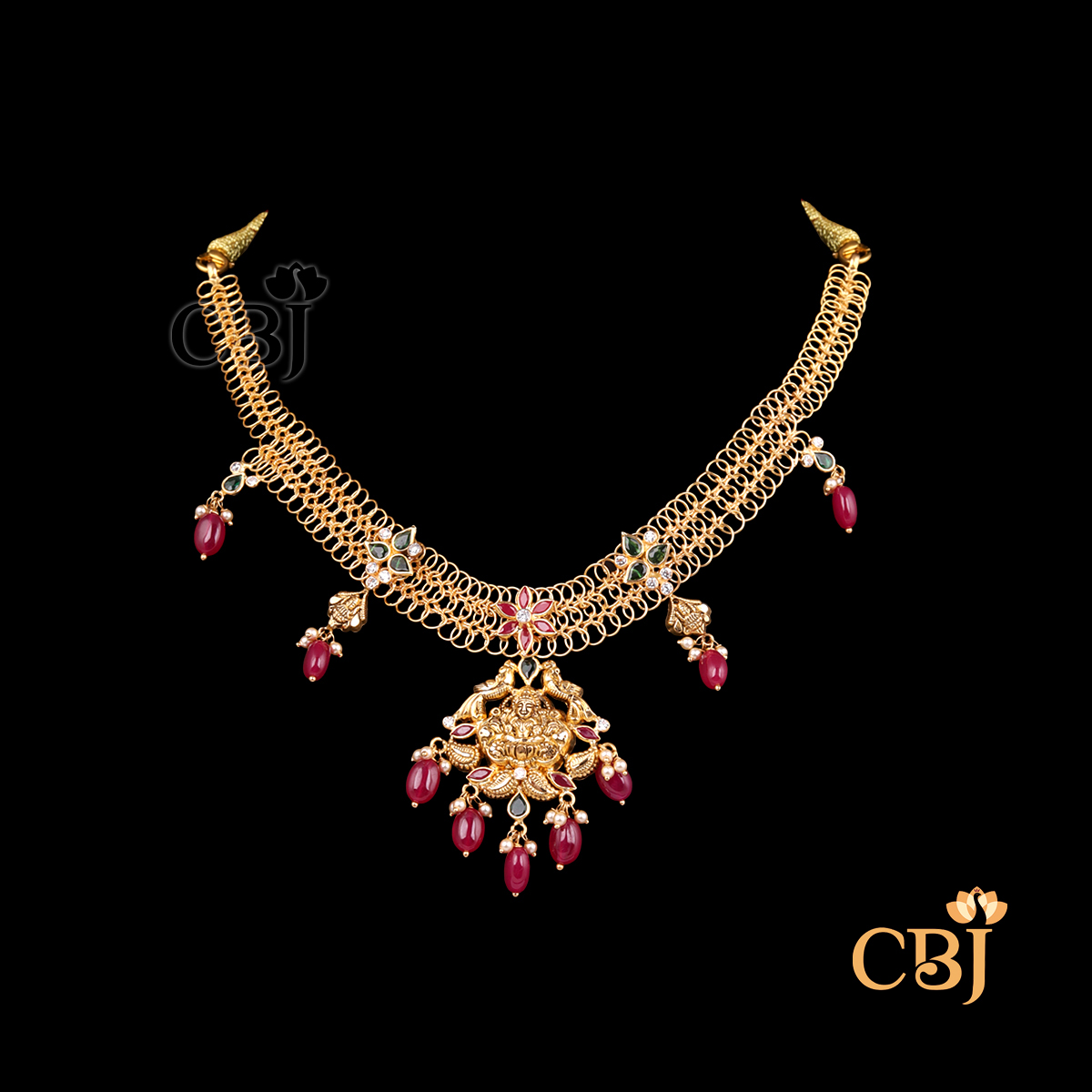 Front view of CBJ's 17 Gram Lightweight Short Necklace Design