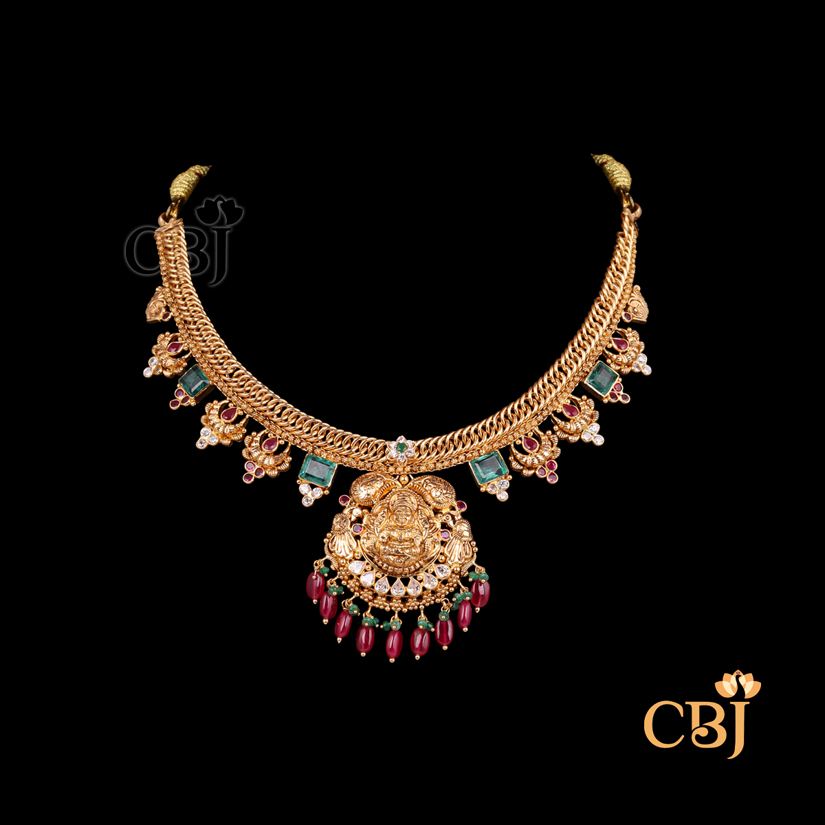 Front view of CBJ' s 23.44 gram  Short Lightweight Necklace Design