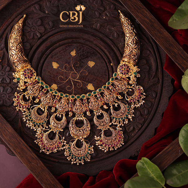 Buy Multi Pattern Gold Necklace Set At Best Price | Karuri Jewellers